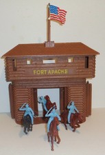 MARX BOXED SET 3682 BLOCKHOUSE OVER THE GATE FORT APACHE STOCKADE 2000
