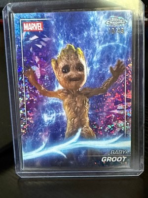 2025 Topps Chrome Marvel Studios Baby Groot Ms. Marvel Speckle /49!