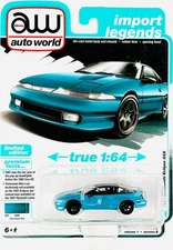 1991 Mitsubishi Eclipse GSX Tennessee Blue Import Legends 1:64 Model Auto World