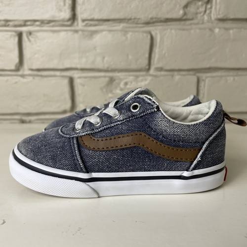Kleinkind Vans Schuhe Größe 8C Slipper ohne Binden Schnürsenkel blau Denim
