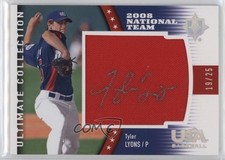 2008 Ultimate Collection USA Jersey Auto 19/25 Tyler Lyons #USA-TL Auto a2v