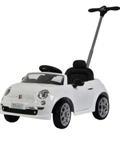 Fiat 500 Ride On Push Toy Baby Car Stroller for Toddlers 1 to 3 Old with Mus...