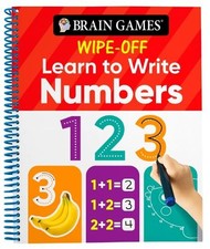 Brain Games Wipe-Off - Learn to Write: Numbers Kids  Spiral Bound  UK IMPORT 