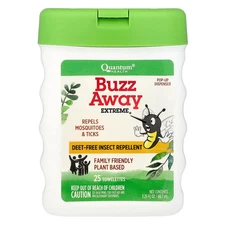 Buzz Away Extreme®, Repels Mosquitoes & Ticks, 25 Towelettes