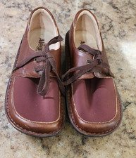 ALEGRIA Dani Lace Up Comfort Shoes Hazelnut Leather Dream Fit Women's 38 US 8