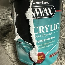 Minwax Polycrylic 15555000 Waterbased Polyurethane, Gloss, Liquid, Crystal