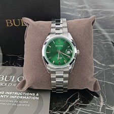 Bulova Men's 96B429 Classic Surveyor Chronograph Green Dial Automatic Watch 39MM