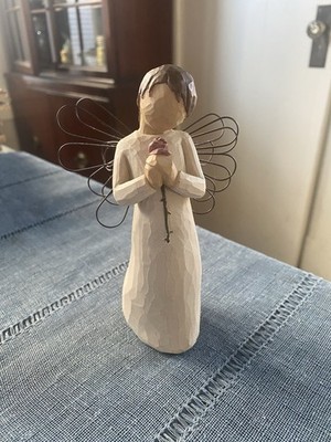 Willow Tree  Loving Angel  Figurine Holding a Long Stem Rose (2002)