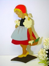 vintage MärchenHolzbild ROTKÄPPCHEN Mertens-Kunst A65 LaubsägeArbeit 50er-60er J