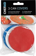 Chef Aid Standard Tin Can Covers, Set of 3 Can Covers, Perfect for sealing and