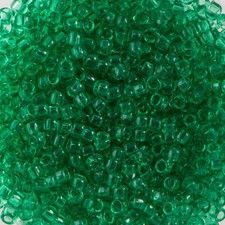 15/0 TOHO ROUND Transparent Beach Glass Green Seed Bead 8g 