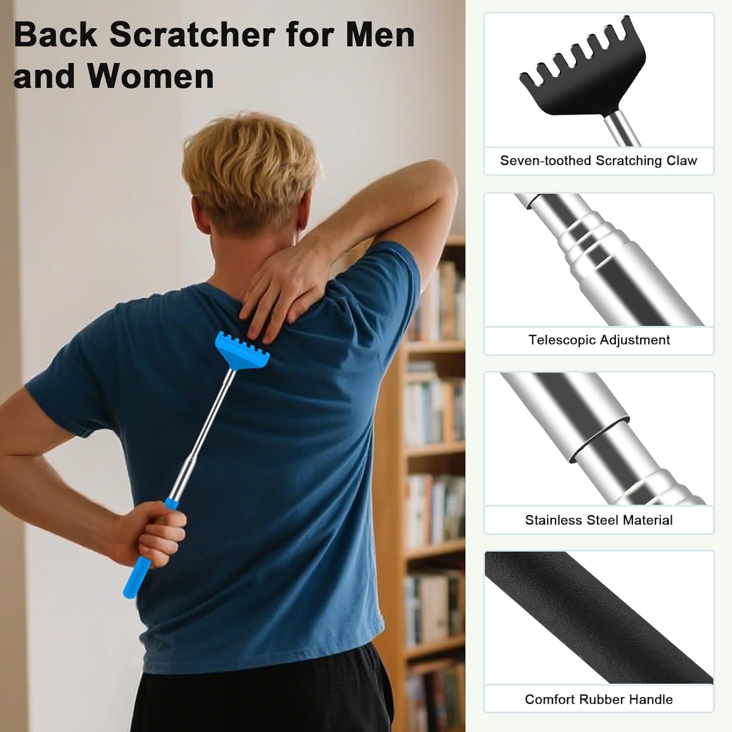 6 Pack Back Scratcher, Christmas Gifts for Men Women Teens, Stocking Stuffers...