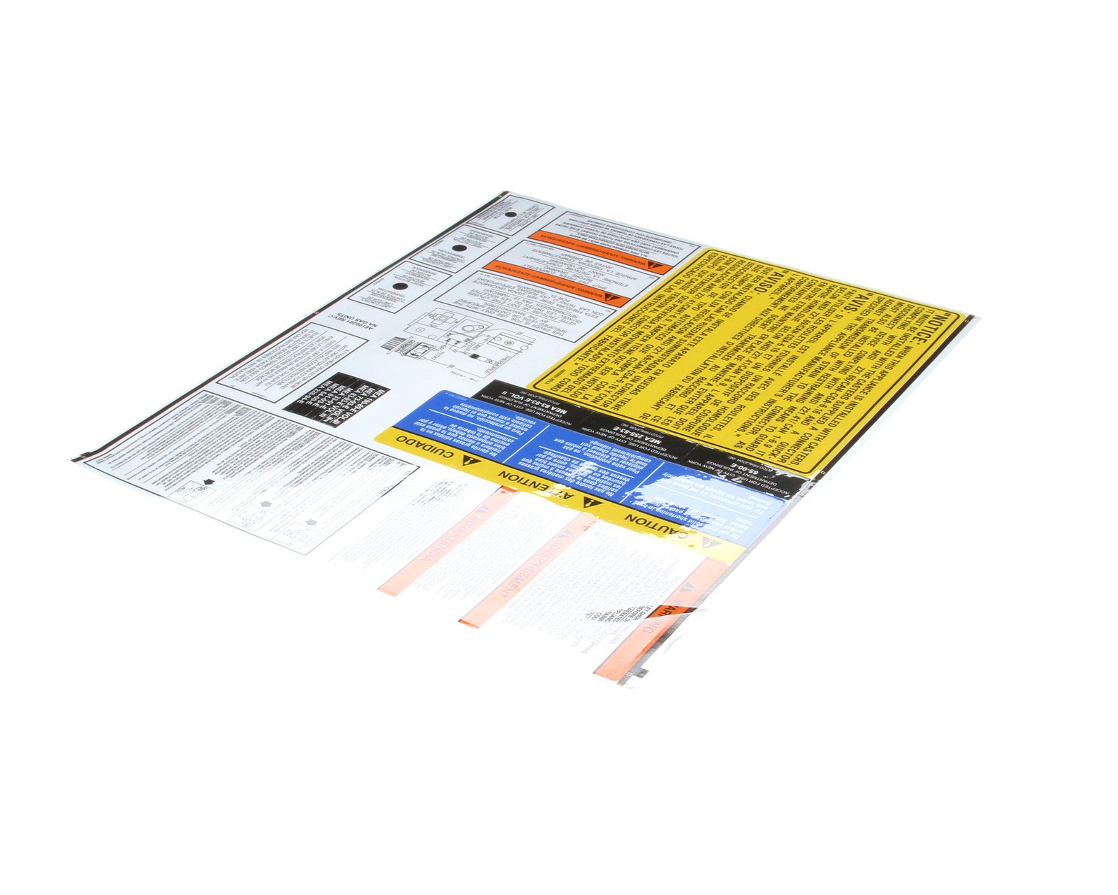 Pitco Label,Sheet Gas 7,14,18,14R,14C A6100201 - Genuine OEM Replacement Part