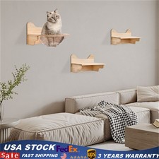 Wall-Mounted Wooden Transparent Cat Space Capsule Cat Bed Cat House Climb Stand