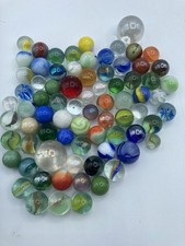 Lot of 76 Marbles Cat Eyes Assorted Designs Colors VTG Vintage