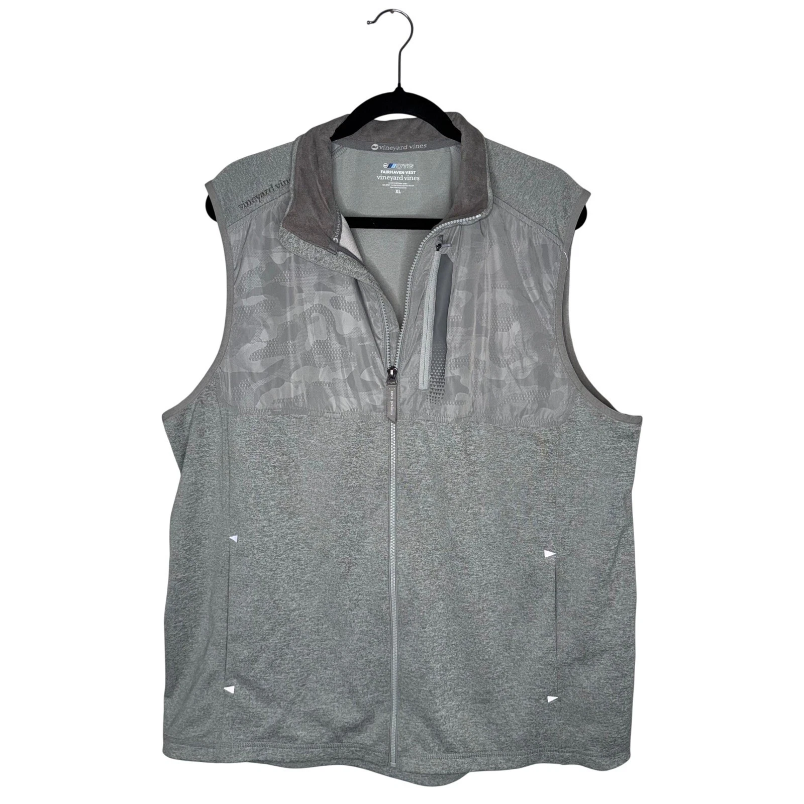 Vineyard Vines Fairhaven Vest Men XL Gray Lightweight Performance