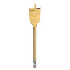Spade Drill Bit 1" Paddle Flat Bits Wood Hole Cutter Gold Tone
