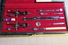 Sans & Streiffe Vintage Drafting / Drawing Set With Case Made In Japan