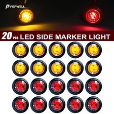 34 12v Marker Lights Led Truck Trailer Round Side Bullet Light Amber Red Lamps 34 12v Marker Lights Led Truck Trailer Round Side Bullet Light Amber Red Lamps