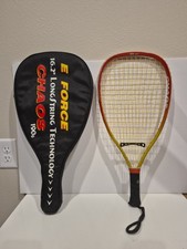 E FORCE 16.2" Longstring CHAOS 190G Racquetball Racquet  Case NEEDS NEW GRIP