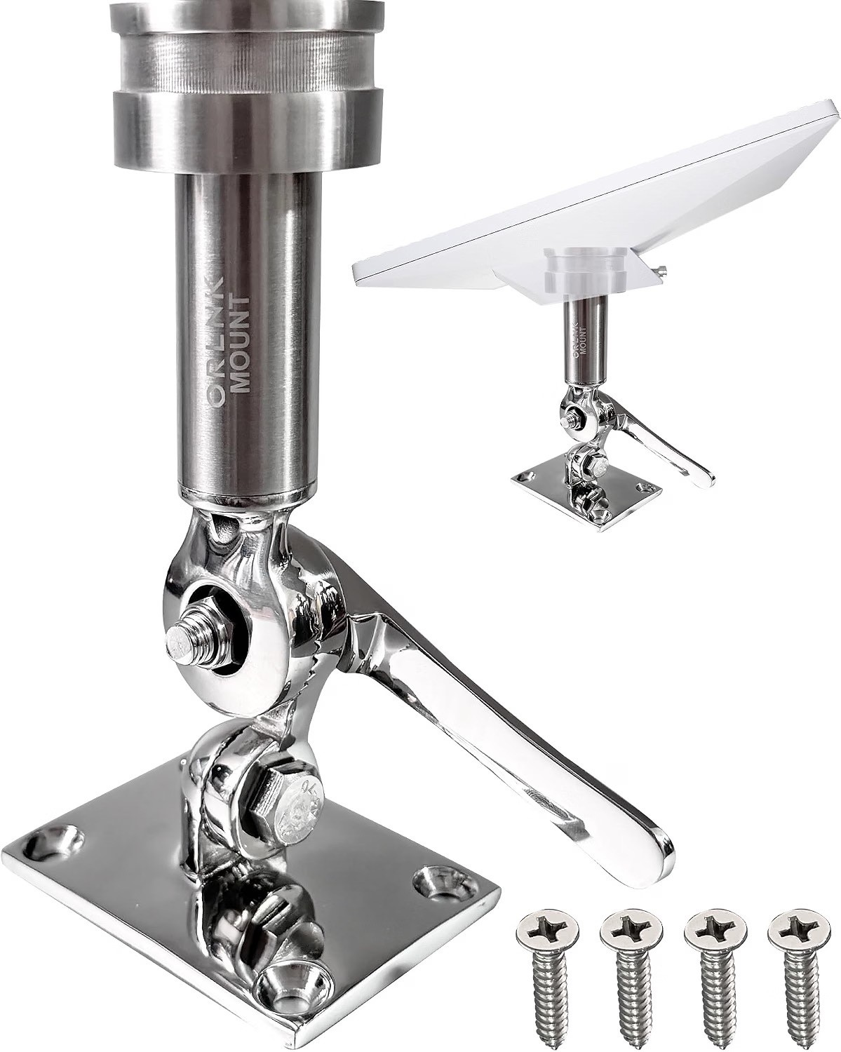 MB2 Starlink Mini Boat Mount - 360° Swivel & Tilt Base - Marine Grade 316 Stainl