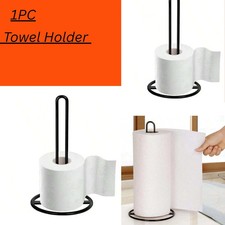 Chrome Free-Standing Kitchen Roll Paper Towel Holder – Modern Countertop Stand