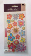 PLANCHE STICKERS 20 FLEURS - NEUF SOUS BLISTER - LXSTI028