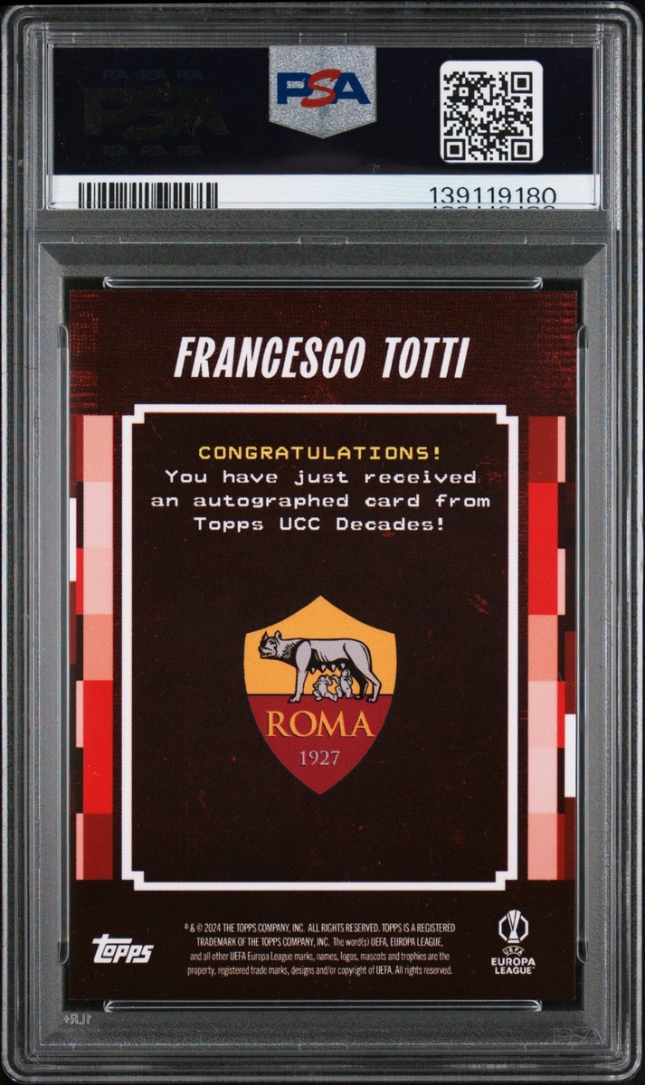 2025 Topps UCC Decades 1990's Francesco Totti Mercurial Talents