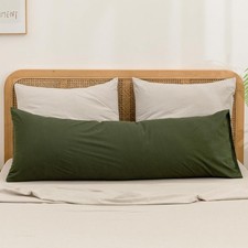 100 Washed Cotton Pillowcase for Hair and Skin Linen Feel Soft Comfortable