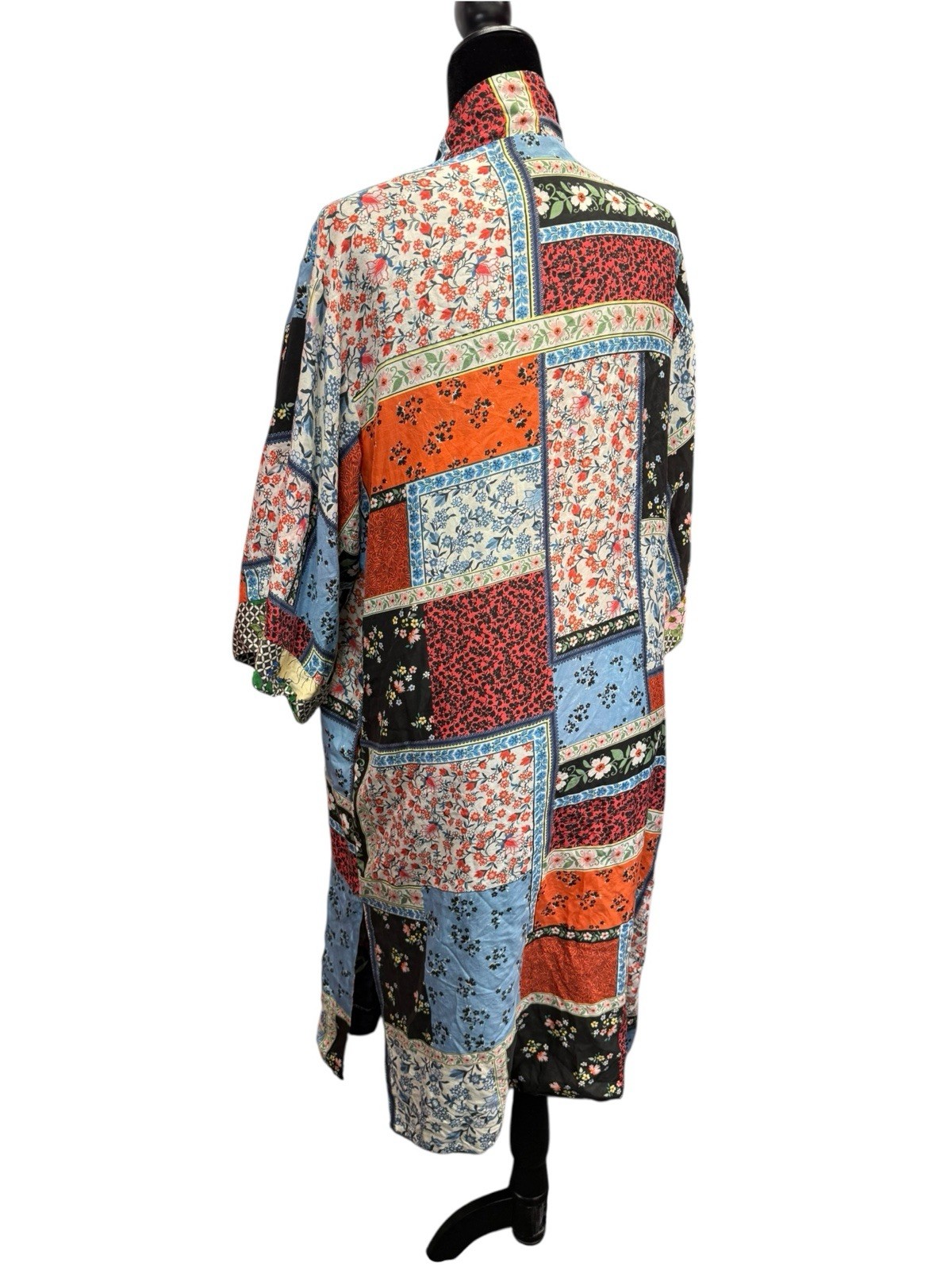 Johnny Was Halyna Silk Patchwork Multicolor Kimon… - image 7