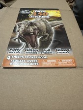 Jurassic World Over 150 Stickers Puffy,Glitter,Foil,Glossy-Sticker Book New 555