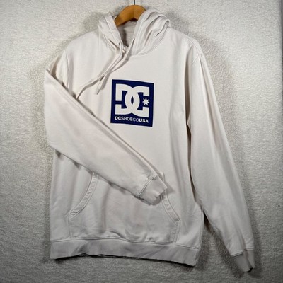 DC Shoes USA weiß Hoodie Herren Medium Kängurutasche Pullover Sweatshirt Logo