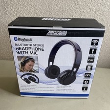 Amerisound Bluetooth Wireless Foldable Stereo Headphone With Mic NEW