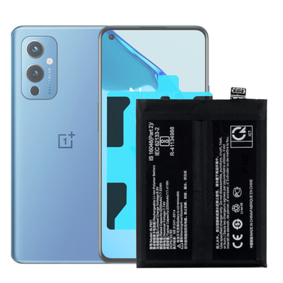 Tradebit Akku für OnePlus 9 BLP821 4500mAh + Montageband Handy Akku Li-Ion