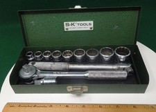 S-k Tools 38 Socket Set 9 Ratchet 45170 Usa W Metal Case Breaker Bar Ext