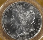 1881-S Morgan Silver Dollar $1 ANACS MS63. FREE SHIPPING. (9197).