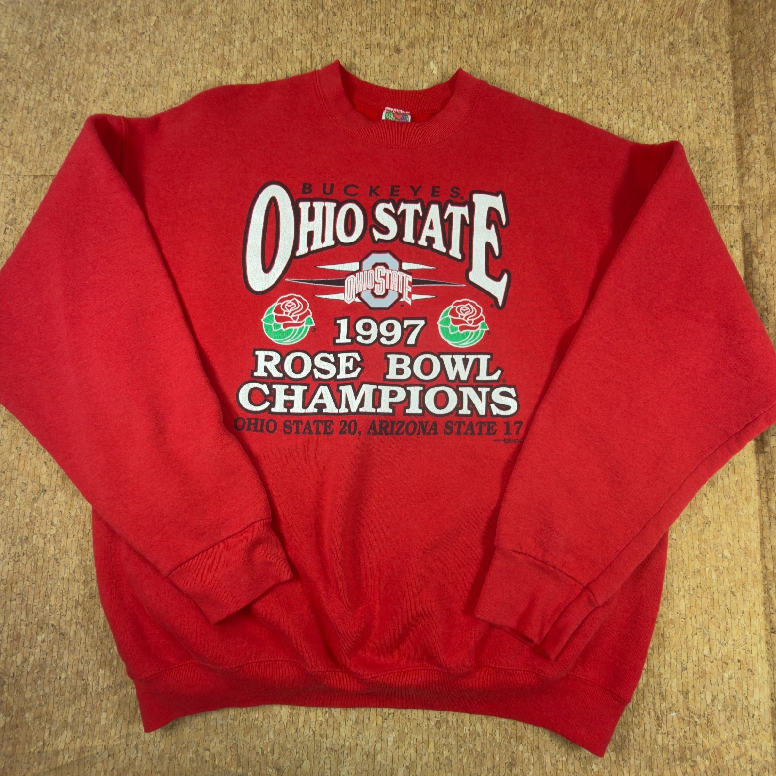 Vintage 1997 Rose Bowl Champions Ohio State Buckeyes Crewneck Sweatshirt XL