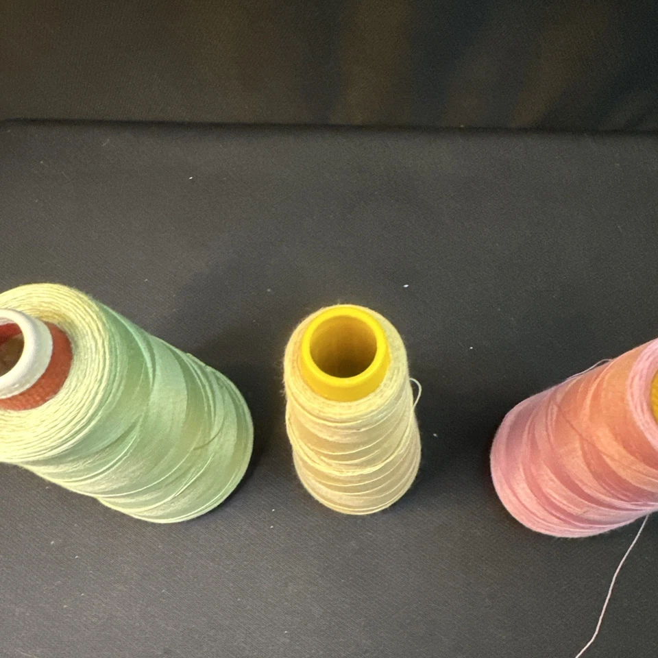 Group Of Thread Green Yellow And Pink see pictures for Details on brands  - Image 3 of 4