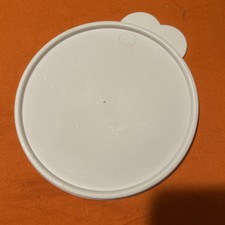 Tupperware weiß Ersatzdeckel #2517C-2, 7-1/8" Außenrand Schmetterlingslasche