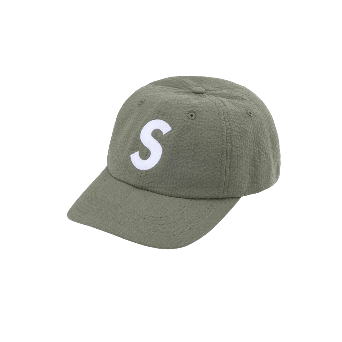Supreme Seersucker S Logo 6 panneaux Vert   24SS
