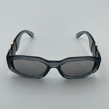 Versace Medusa Biggie Transparent Gray Hexagonal Sunglasses 4361 Italy Designer
