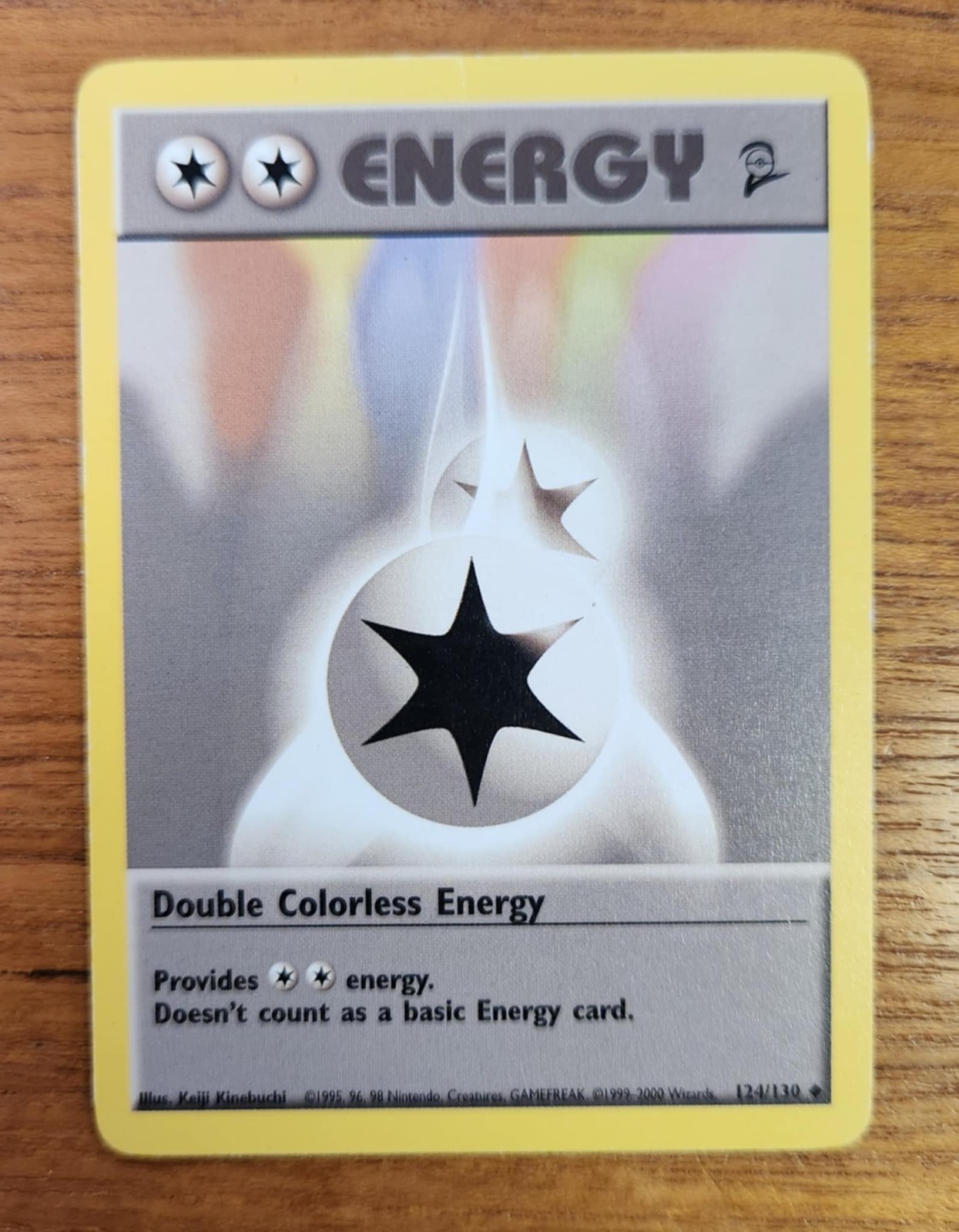 Uncommon Double Colorless Energy Pokemon Energy Card, Base Set 2 124/130