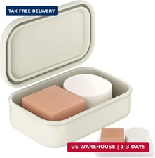 Solid Shampoo Bar Holder, Large Leakproof Travel Soap Case, Silicone Soap Box wi