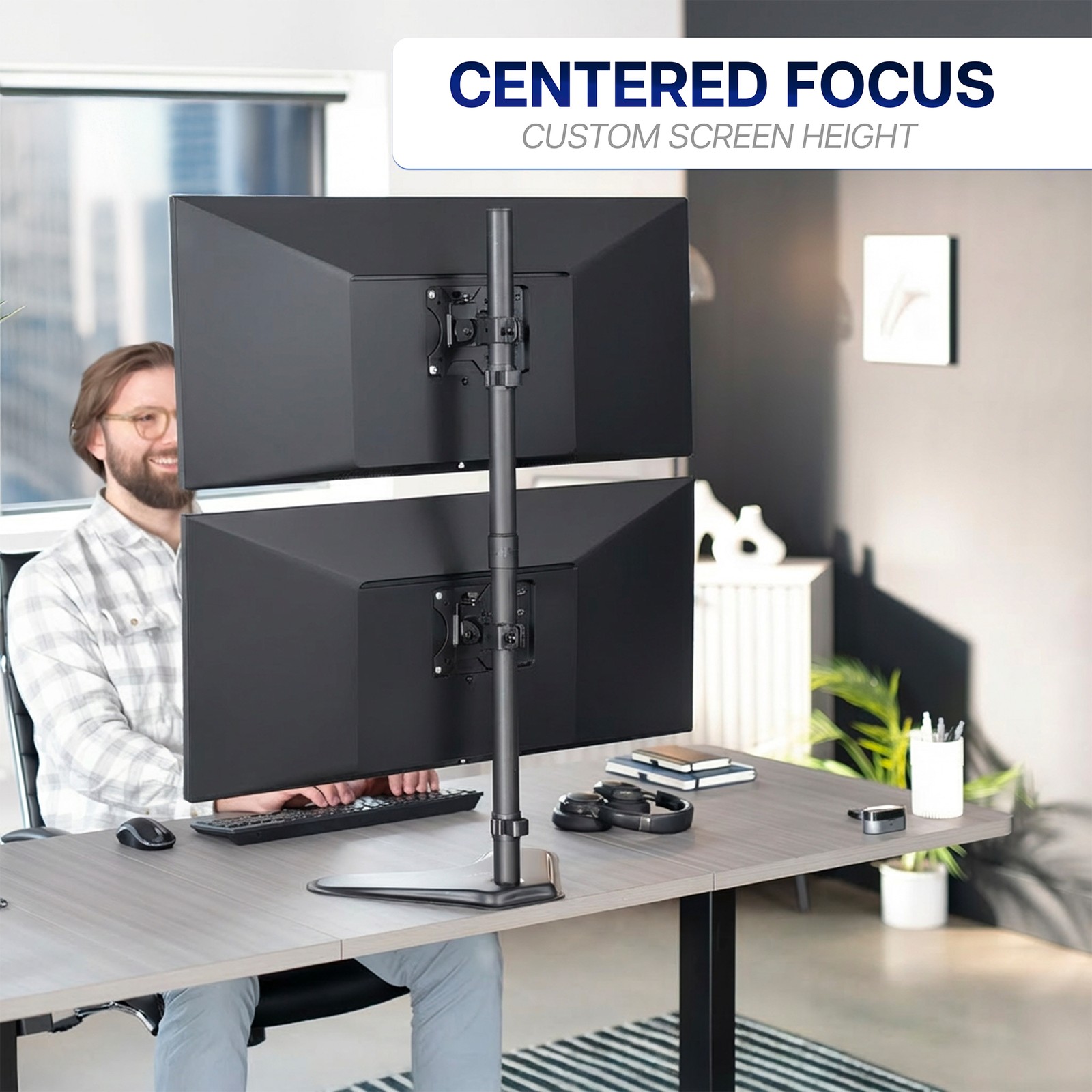 Mount, Fits 2 Ultrawide Screens Up To 34"