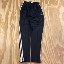Adidas Black Track Pants with White Details   Women  s Size 8
