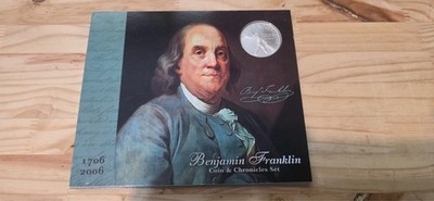 2006 US Mint Benjamin Franklin Coin & Chronicles Set Silver Dollar