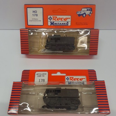 Vtg Roco Minitanks #178 U.S. M4 Tractor  Tank HO 1:87 Scale LOT OF 2. New NOS