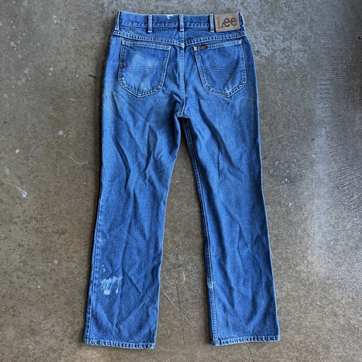 Vintage 70's Union-Made Lee Talon Zip Bootcut Blue Denim Jeans 201