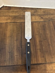 ECKO Forge Stainless Steel Icing Spreader Black Handled USA 12 Inches Vintage