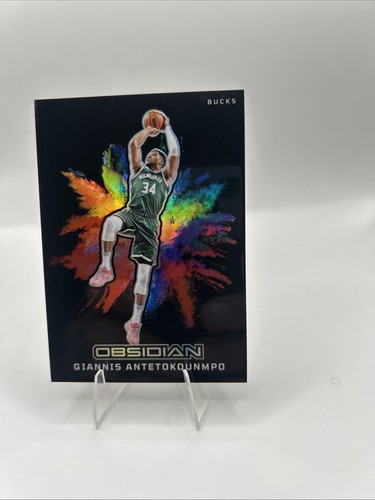 Giannis Antetokounmpo #9 2024 Panini Obsidian Black Color Blast card